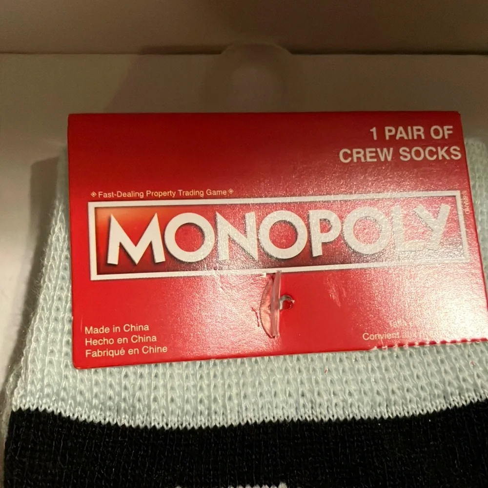 Hasbro Monopoly Black and Blue Casual Socks Set‎ of Three Pair